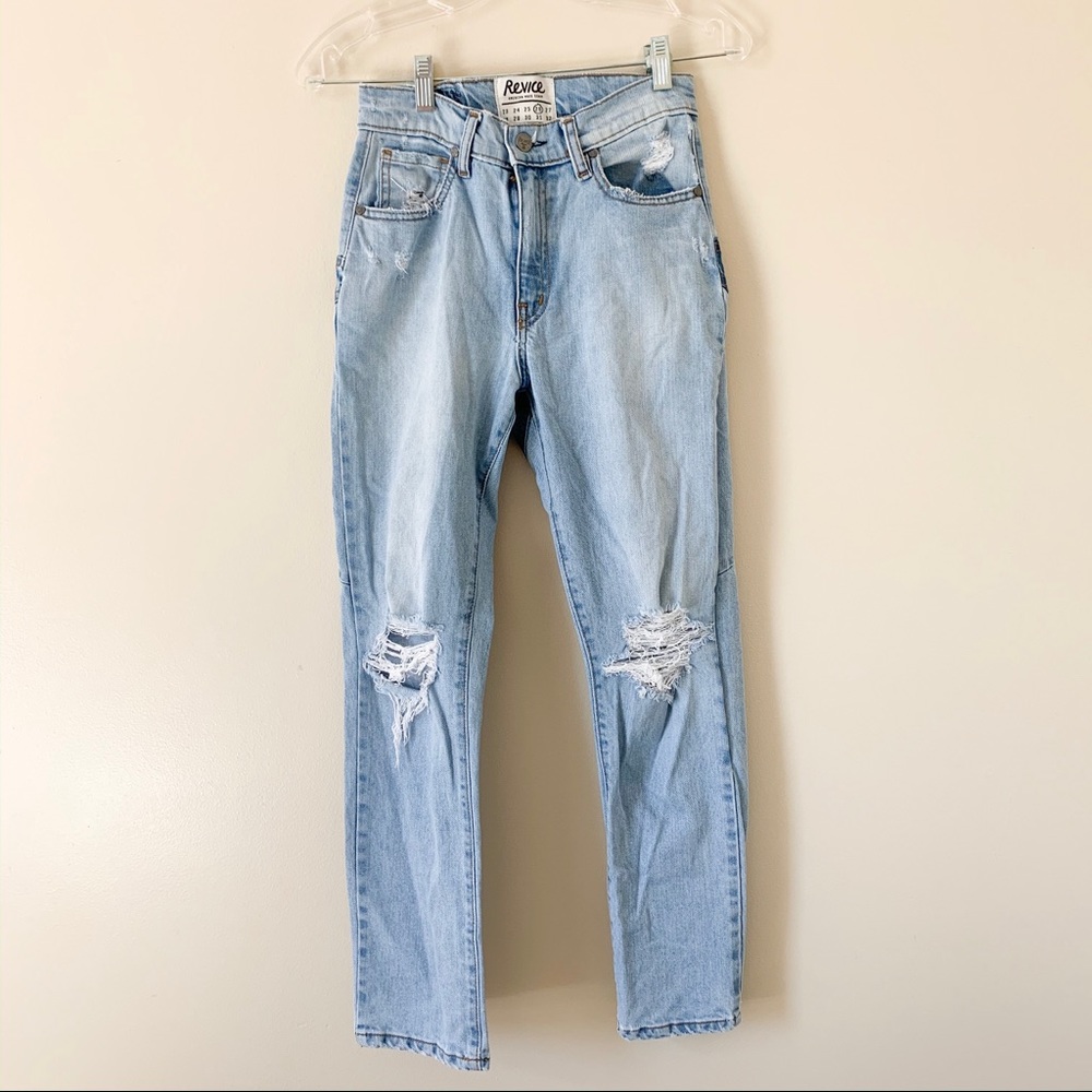 REVICE Denim Distressed Stargazer Jeans Size 28